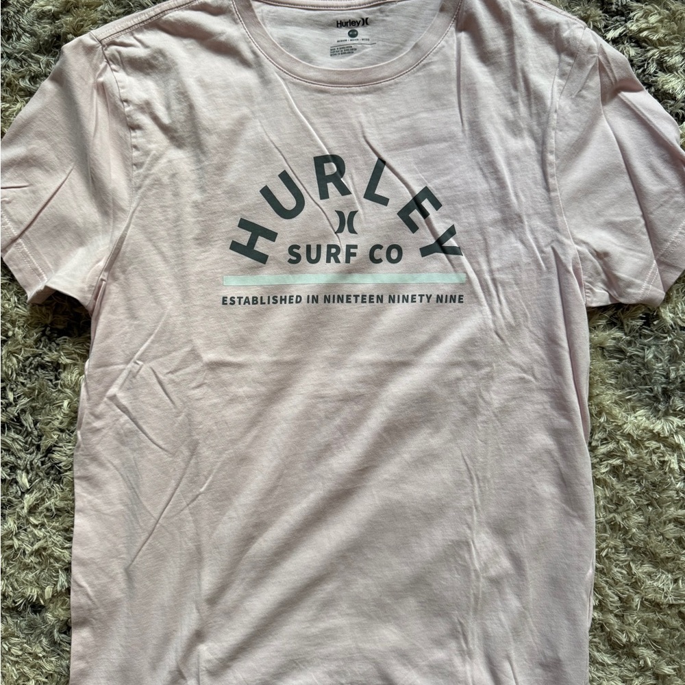 Hurley Pink Short Sleeve Tee Casual Comfort